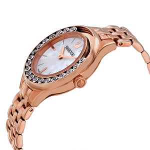 Alternative view of SWAROVSKI Women’s Swiss Made Quartz Rose Gold Stainless Steel White Dial 31mm Watch 5261496