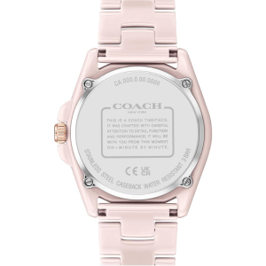 Coach Women’s Quartz Pink Ceramic Chain Pink Dial 36mm Watch 14503926 - Image 3