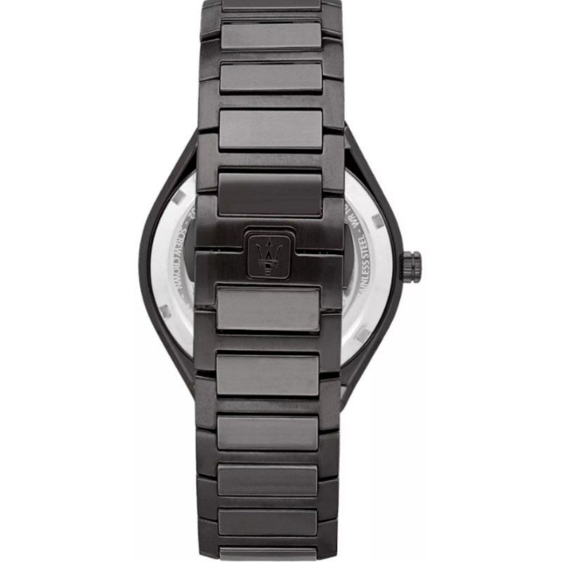Maserati Men’s Quartz Dark Grey Stainless Steel Black Dial 45mm Watch R8853142001 - Image 3