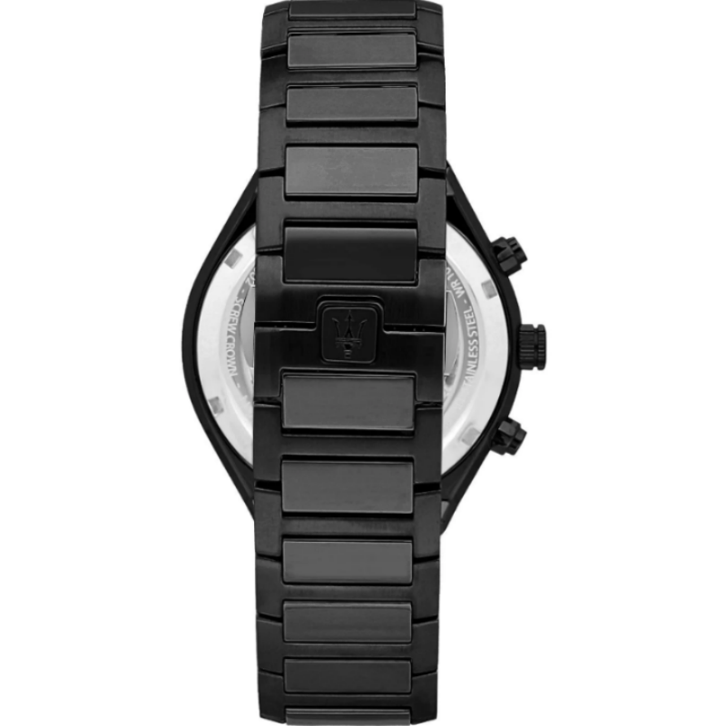 Maserati Men’s Chronograph Quartz Black Stainless Steel Black Dial 45mm Watch R8873644001 - Image 3