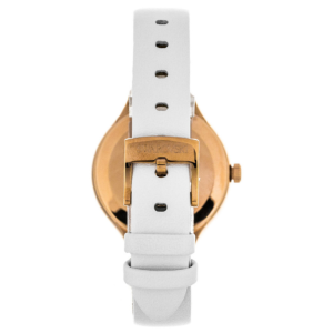 SWAROVSKI Women’s Swiss Made Quartz White Leather Strap Mother Of Pearl Dial 31mm Watch 5242904 - Image 3