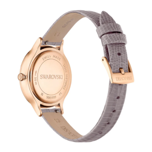 SWAROVSKI Women’s Swiss Made Quartz Beige Leather Strap Beige Dial 33mm Watch 5649999 - Image 3