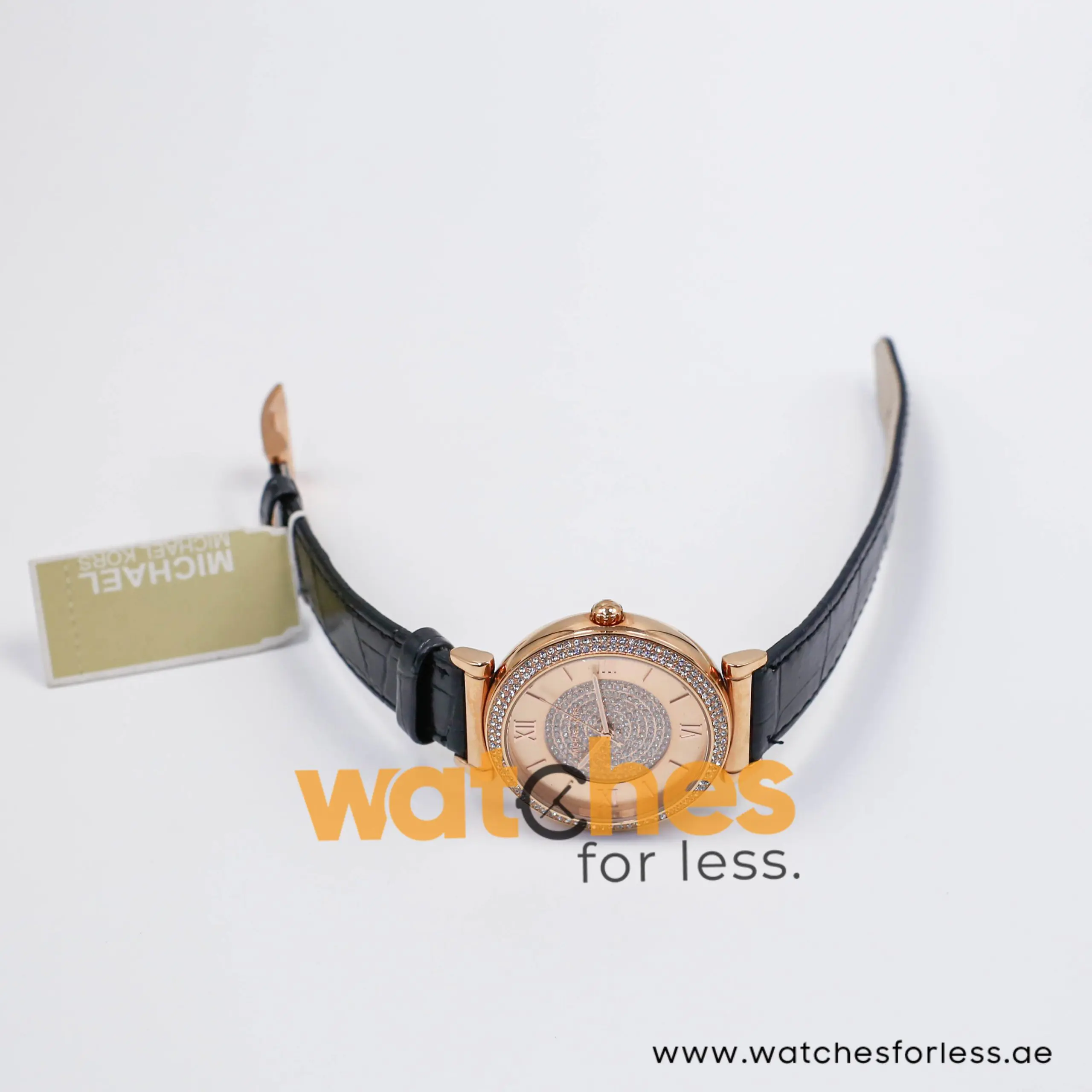 Michael Kors Women’s Quartz Black Leather Strap Rose Gold Dial 39mm Watch MK2376 (Shelf Leftover) - Image 4