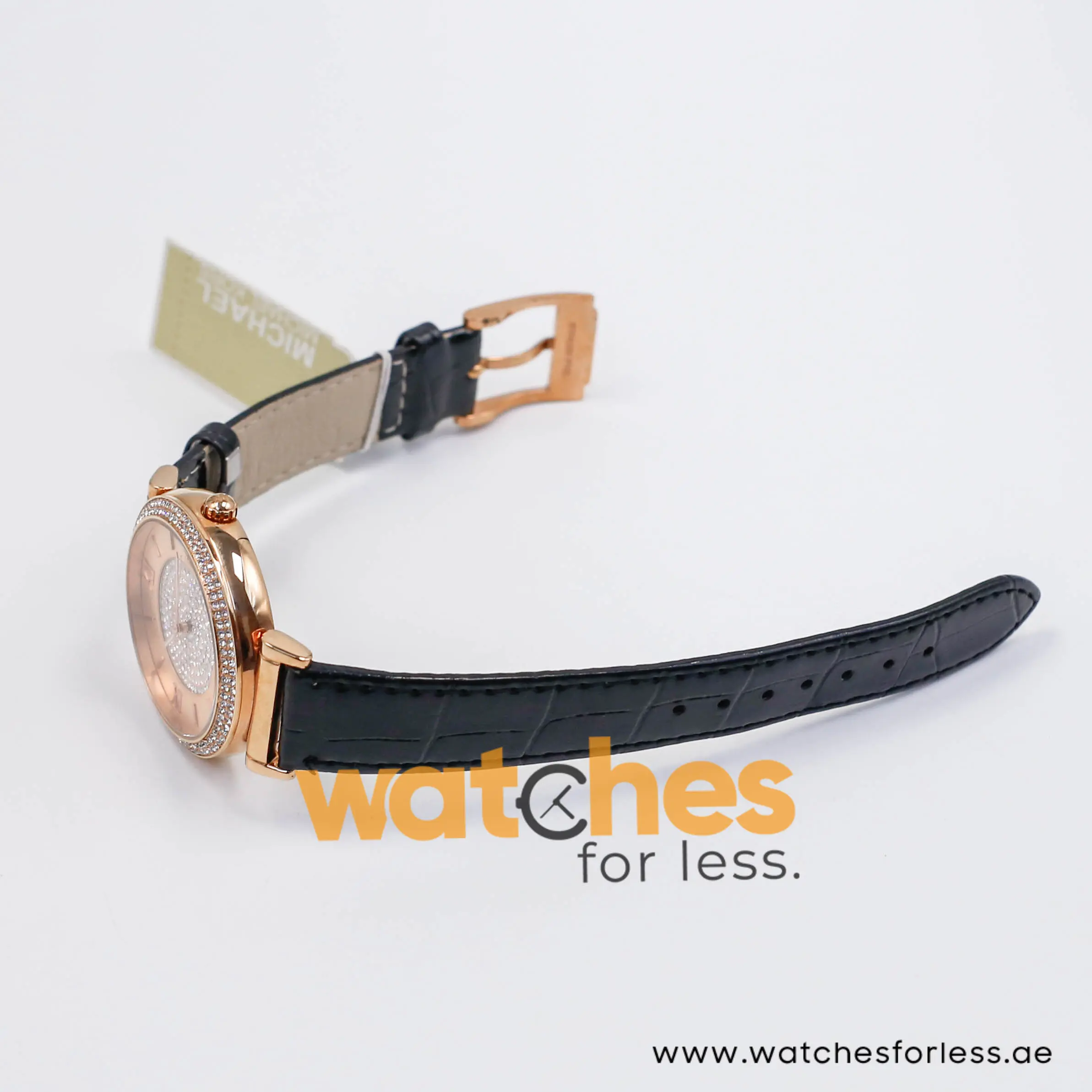 Michael Kors Women’s Quartz Black Leather Strap Rose Gold Dial 39mm Watch MK2376 (Shelf Leftover) - Image 5