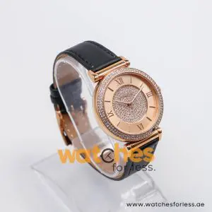 Michael Kors Women’s Quartz Black Leather Strap Rose Gold Dial 39mm Watch MK2376-1 (Shelf Leftover) - Image 8