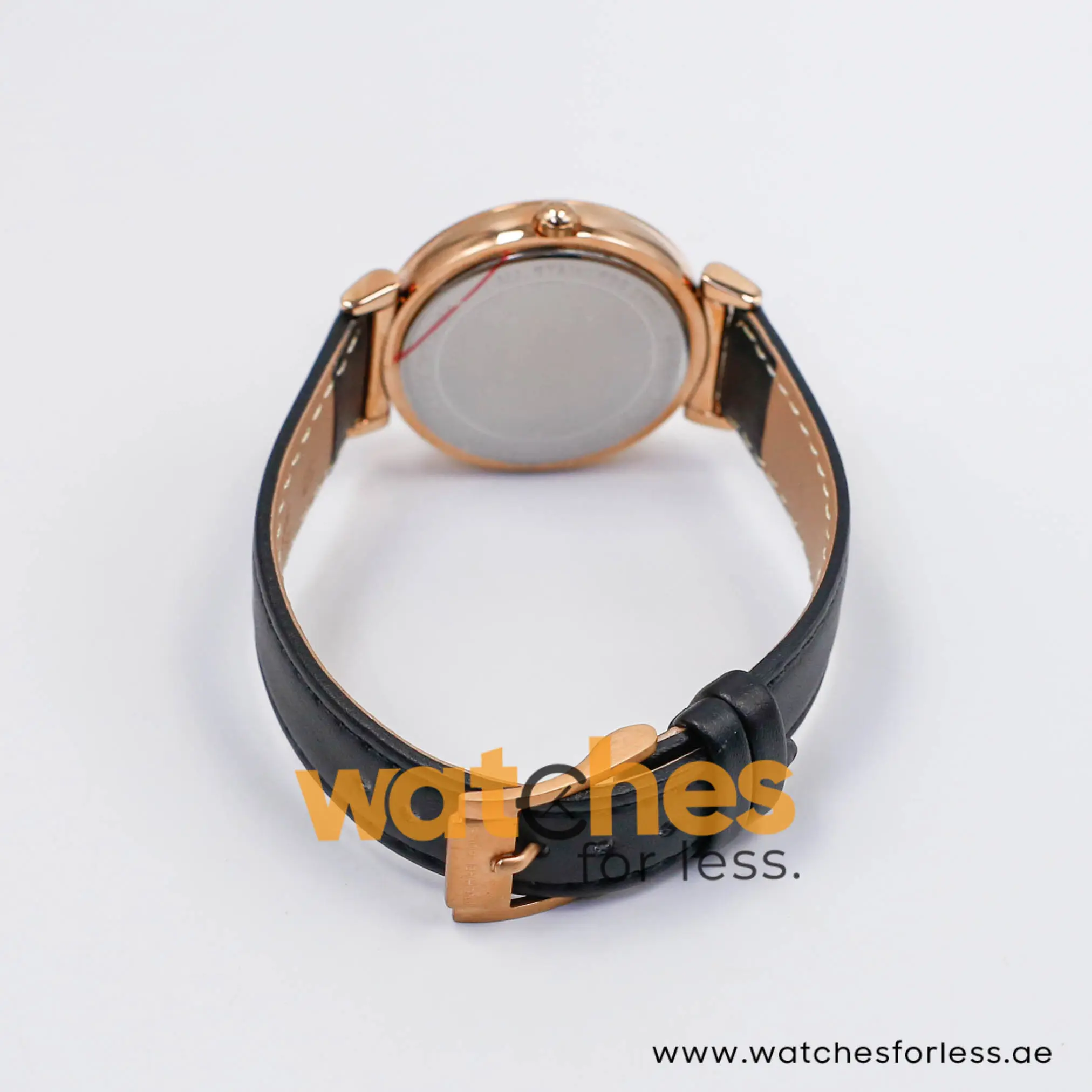 Michael Kors Women’s Quartz Black Leather Strap Rose Gold Dial 39mm Watch MK2376-1 (Shelf Leftover) - Image 9