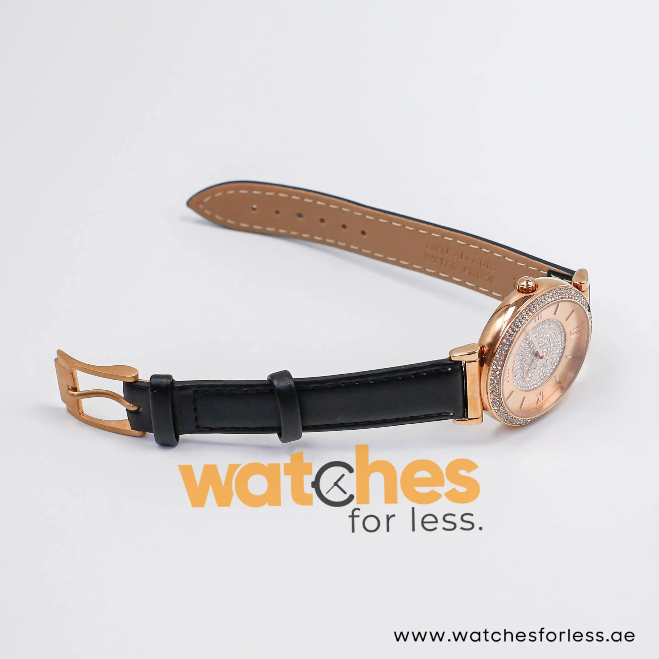 Michael Kors Women’s Quartz Black Leather Strap Rose Gold Dial 39mm Watch MK2376-1 (Shelf Leftover) - Image 6