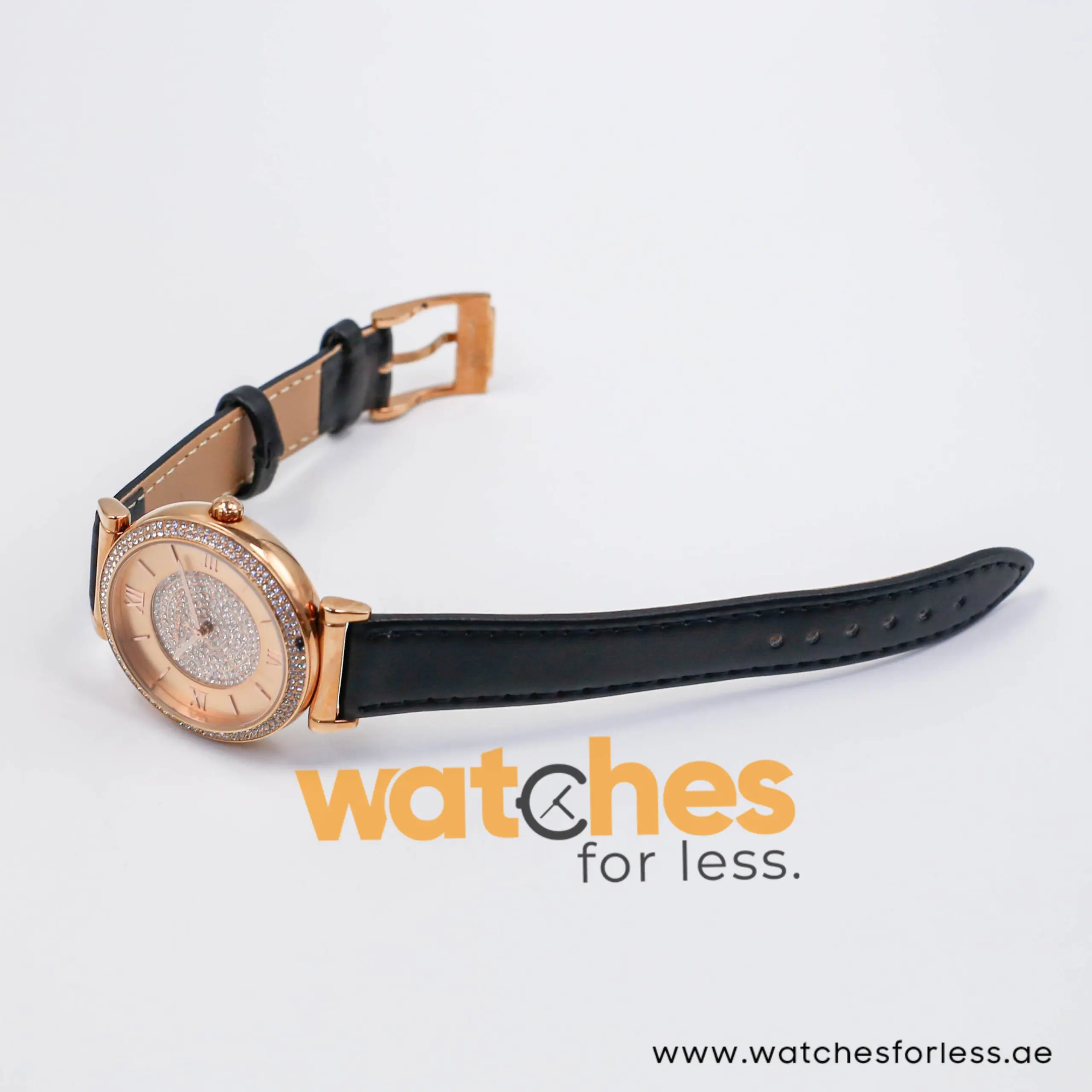 Michael Kors Women’s Quartz Black Leather Strap Rose Gold Dial 39mm Watch MK2376-1 (Shelf Leftover) - Image 5