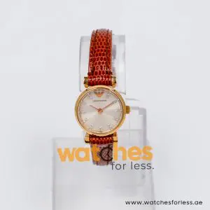 Alternative view of Emporio Armani Women’s Quartz Brown Leather Strap Grey 22mm Watch AR1687-5