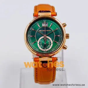 Alternative view of Michael Kors Women’s Quartz Camel Brown Leather Strap Green Dial 39mm Watch MK2581 (Shelf Leftover)