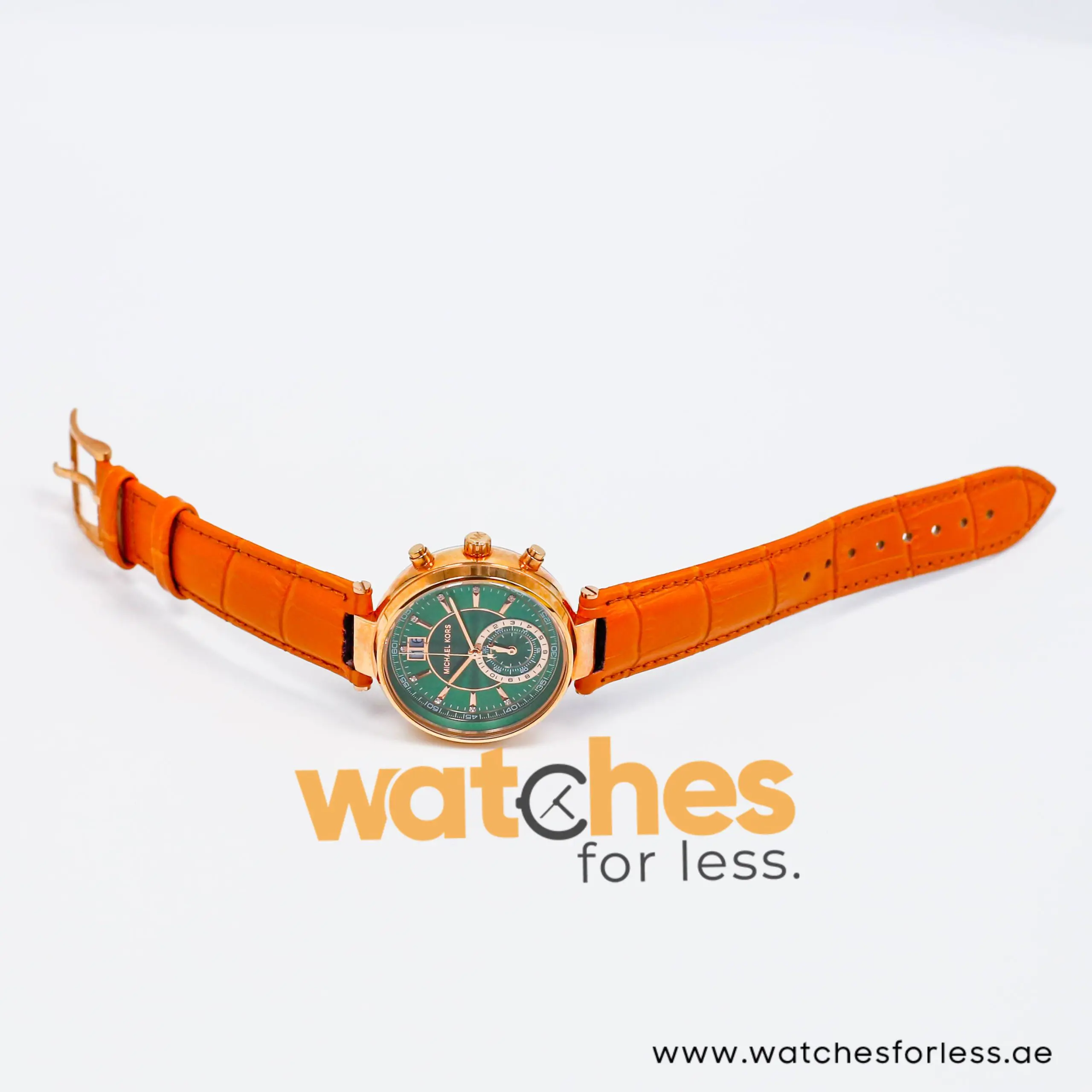 Michael Kors Women’s Quartz Camel Brown Leather Strap Green Dial 39mm Watch MK2581 (Shelf Leftover) - Image 10