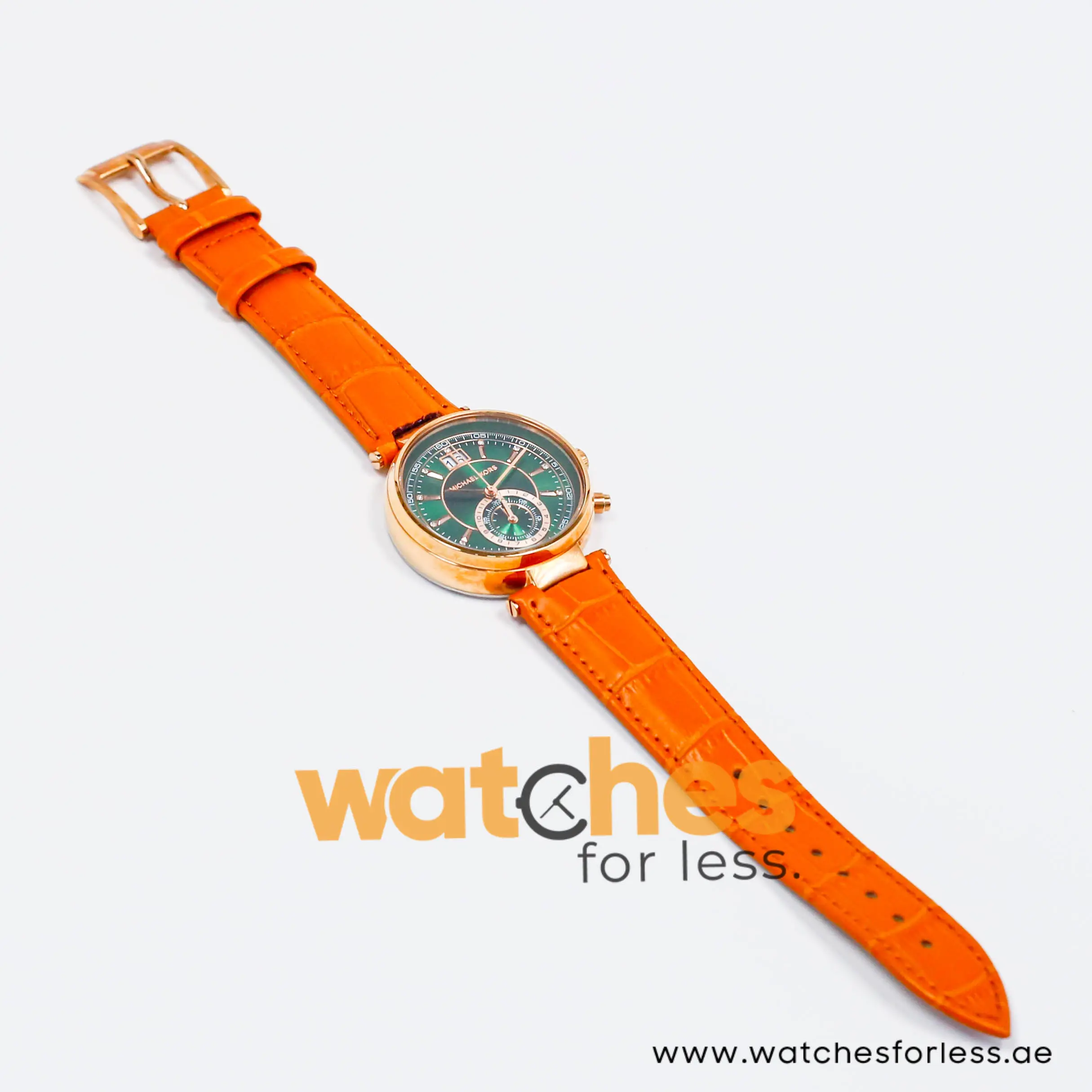 Michael Kors Women’s Quartz Camel Brown Leather Strap Green Dial 39mm Watch MK2581 (Shelf Leftover) - Image 11