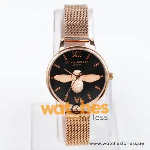Alternative view of Olivia Burton Women’s Quartz Rose Gold Stainless Steel Black Dial 30mm Watch HM1121-3 (Shelf Leftover)