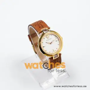Versace Women’s Quartz Swiss Made Brown Leather Strap White Dial 37mm Watch VAN060016 (Shelf Leftover) - Image 4