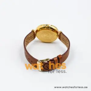 Versace Women’s Quartz Swiss Made Brown Leather Strap White Dial 37mm Watch VAN060016 (Shelf Leftover) - Image 6
