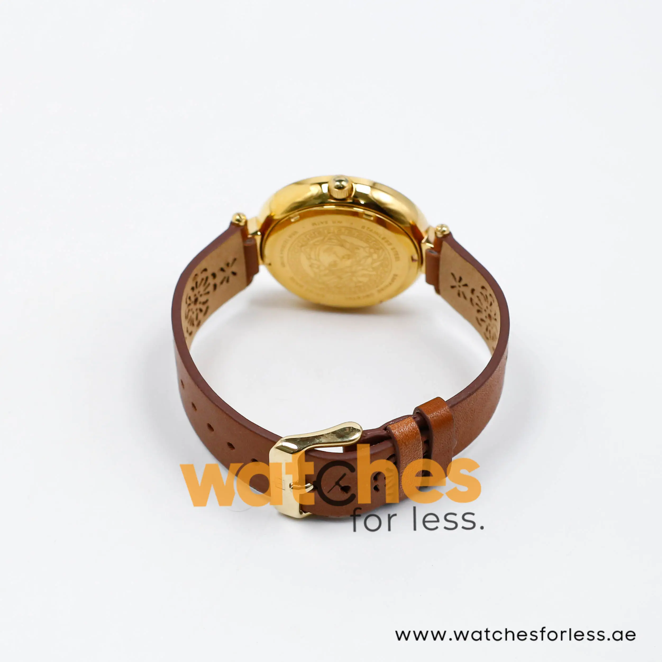 Versace Women’s Quartz Swiss Made Brown Leather Strap White Dial 37mm Watch VAN060016 (Shelf Leftover) - Image 6