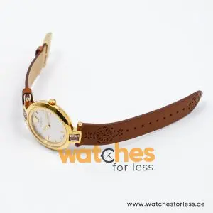 Versace Women’s Quartz Swiss Made Brown Leather Strap White Dial 37mm Watch VAN060016 (Shelf Leftover) - Image 9
