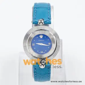 Alternative view of Versace Women’s Quartz Swiss Made Sky Blue Leather Strap Blue Dial 34mm Watch VE7900220 (Shelf Leftover)