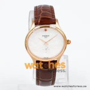 Alternative view of Tissot Women’s Quartz Swiss Made Dark Brown Leather Strap Mother Of Pearl Dial 32mm Watch T103.310.36.111.01 (Shelf Leftover)