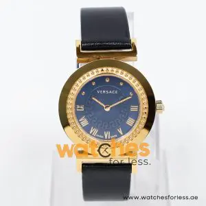 Alternative view of Versace Women’s Quartz Swiss Made Black Leather Strap Blue Dial 35mm Watch P5Q80D282S282-1 (Shelf Leftover)