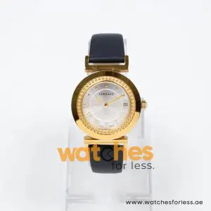 Alternative view of Versace Women’s Quartz Swiss Made Black Leather Strap Silver Dial 35mm Watch P5Q80D001S001 (Shelf Leftover)