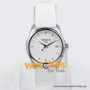 Tissot Women’s Quartz Swiss Made White Leather Strap White Dial 33mm Watch T035.210.16.011.00-1