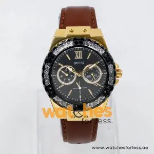 Alternative view of Guess Women’s Quartz Brown Leather Strap Black Dial 39mm Watch W1053L7 (Shelf Leftover)