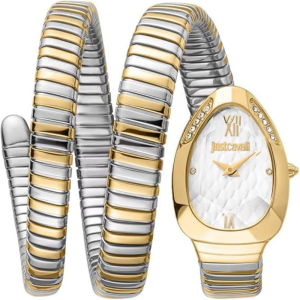Just Cavalli Women’s Quartz Two-Tone Snake Stainless Steel Silver Dial 22mm Watch JC1L224M0065