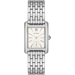 Tory Burch Women’s Quartz Silver Stainless Steel Off White Dial 25mm Watch TBW1069
