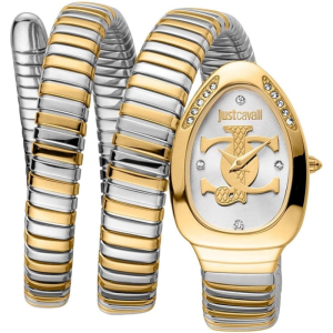 Just Cavalli Women’s Quartz Two-Tone Snake Stainless Steel Silver Dial 22mm Watch JC1L228M0065