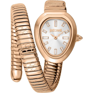 Just Cavalli Women’s Quartz Rose Gold Snake Stainless Steel Sivler Dial 23mm Watch JC1L222M0045 (Shelf Leftover)