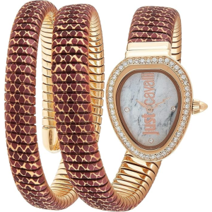 Just Cavalli Women’s Quartz Gold Snake Stainless Steel Silver Dial 23mm Watch JC1L163M0275