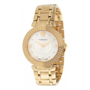 Versace Daphnis Women’s Quartz Swiss Made Gold Stainless Steel White Dial 35.5mm Watch 32344675 (Without Tag)