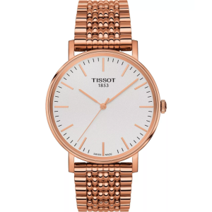 TISSOT Men’s Quartz Swiss Made Rose Gold Stainless Steel White Dial 38mm Watch T109.410.33.031.00 (Without Tag)