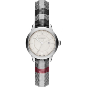 Burberry Women’s Swiss Made Multi Colour Leather Strap Beige Dial 32mm Watch BU10103 (Without Tag)