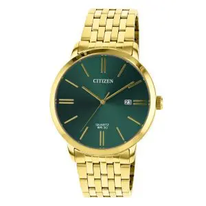 Citizen Men's Quartz Gold Stainless Steel Green Dial 42mm Watch DZ0002-50X