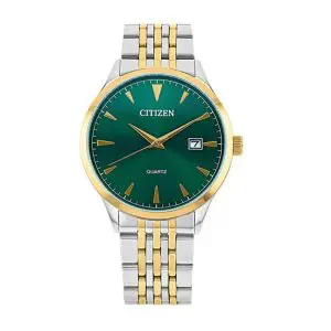 Citizen Men's Quartz Two-Tone Stainless Steel Green Dial 41mm Watch DZ0064-52X