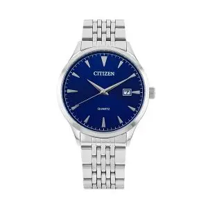 Citizen Men's Quartz Silver Stainless Steel Blue Dial 41mm Watch DZ0060-53L