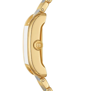 Alternative view of Tory Burch Women’s Quartz Two-Tone Stainless Steel Black Mother Of Pearl Dial 25mm Watch TBW1084