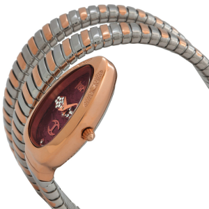 Alternative view of Just Cavalli Women’s Quartz Two-Tone Snake Stainless Steel Red Dial 22mm Watch JC1L232M0065