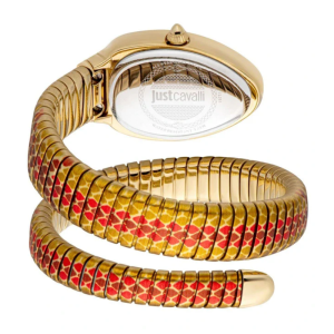 Alternative view of Just Cavalli Women’s Quartz Two-Tone Snake Stainless Steel Red Dial 22mm Watch JC1L251M0045