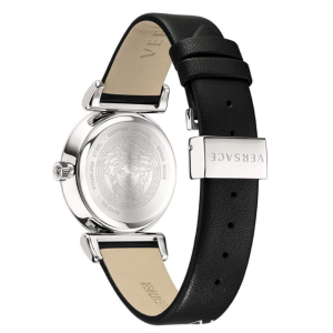 Alternative view of Versace Women’s Quartz Swiss Made Black Leather Strap Black Dial 35mm Watch VERE00918 (Shelf Leftover)
