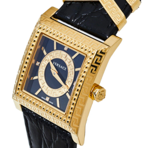 Alternative view of Versace Women’s Quartz Swiss Made Black Leather Strap Black Dial 30mm Watch VQF050015 (Without Tag)
