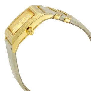 Alternative view of Versace Women’s Quartz Swiss Made Beige Leather Strap Gold Dial 30mm Watch VQF030015 (Without Tag)