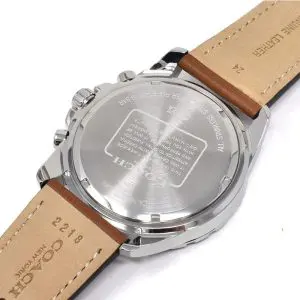 Alternative view of Coach Men’s Quartz Brown Leather Strap White Dial 44mm Watch 14602057