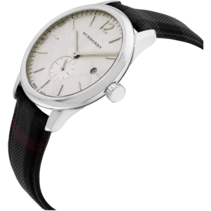 Alternative view of Burberry Men’s Swiss Made Quartz Black Leather Strap Beige Dial 40mm Watch BU10008 (Without Tag)