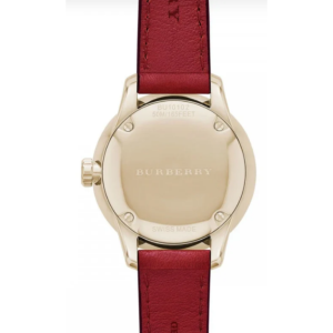 Alternative view of Burberry Women’s Swiss Made Quartz Red Leather Strap Gold Dial 32mm Watch BU10102 (Without Tag)