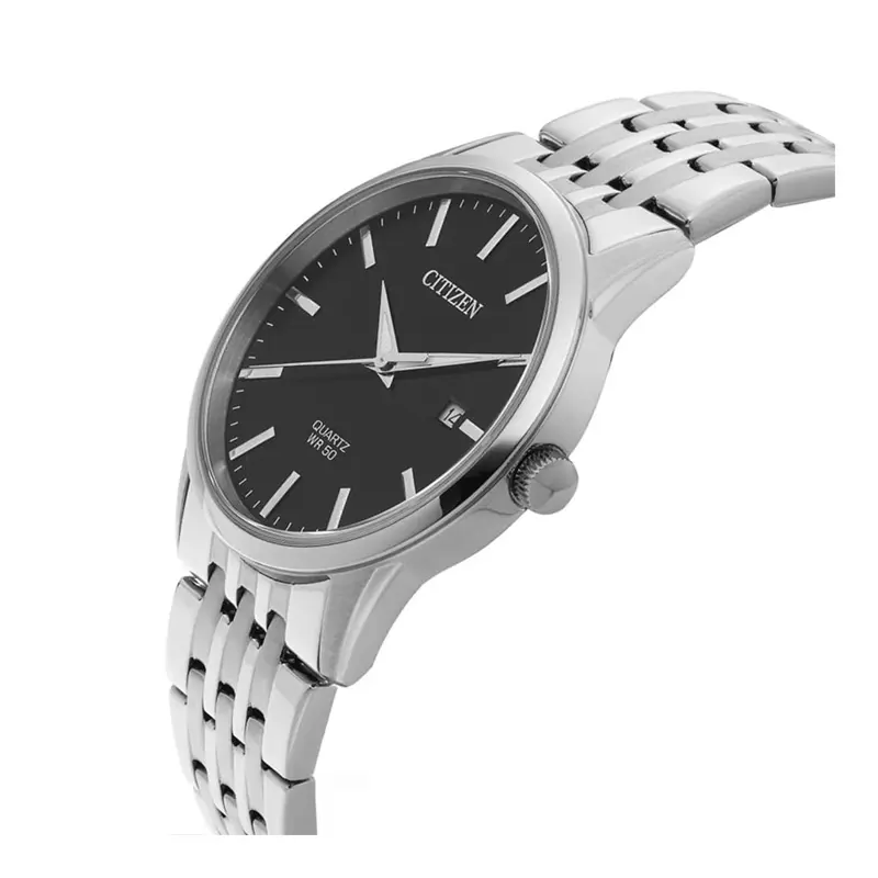 Citizen Men's Quartz Silver Stainless Steel Black Dial 39mm Watch BI5000-87E - Image 2