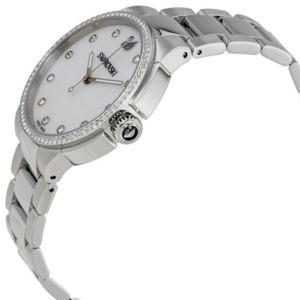 Alternative view of SWAROVSKI Women’s Swiss Made Quartz Silver Stainless Steel Mother Of Pearl Dial 38mm Watch 5181635 (Without Tag)