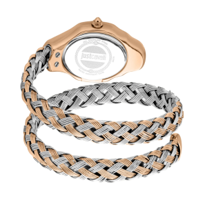 Just Cavalli Women’s Quartz Two-Tone Snake Stainless Steel Blue Dial 23mm Watch JC1L305M0065 - Image 3